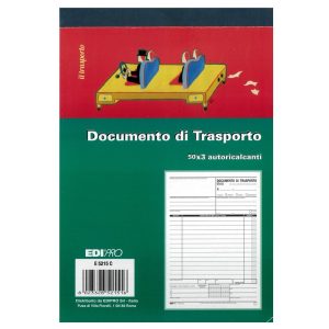 Blocco Documenti Di Trasporto DDT 3 Copie A5 15x21 Ediprò E5215C
