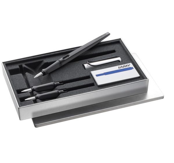 Lamy Set Penna calligrafica Joy Al Black con 3 Gruppi Pennini Diversi (1,1/1,5/1,9 mm)