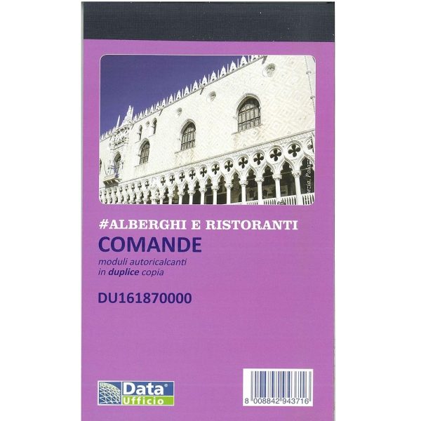 Blocco Comande da 25 Fogli x 2 Copie Autoricalcanti Data Ufficio DU161870000