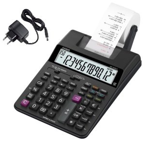 Casio HR-150RCE Calcolatrice Scrivente Portatile 12C+Alimentatore.
