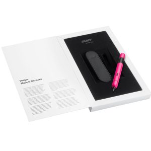 Lamy Pico-Rosa Fluo Set Regalo Penna in Metallo con Custodia in Vera Pelle