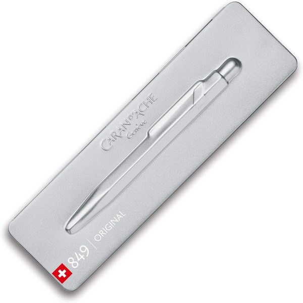Caran D'Ache 849-Penna a Sfera "Premium" con Scatola Regalo in Metallo - immagine 2