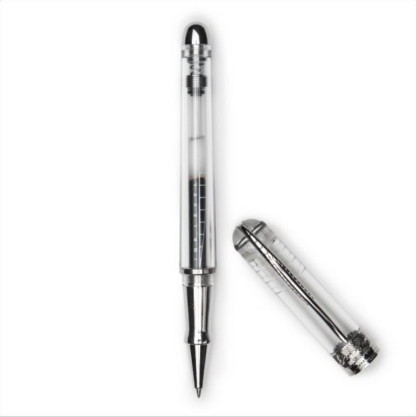 Penna Roller – Pineider Avatar UR Demo Clear Metal in Confezione Regalo