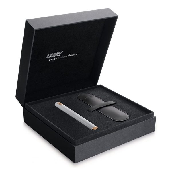Penna Stilografica, Lamy Dialog con Pennino Oro Rosa 14kt. rientrante e Custodia in Pelle - immagine 2