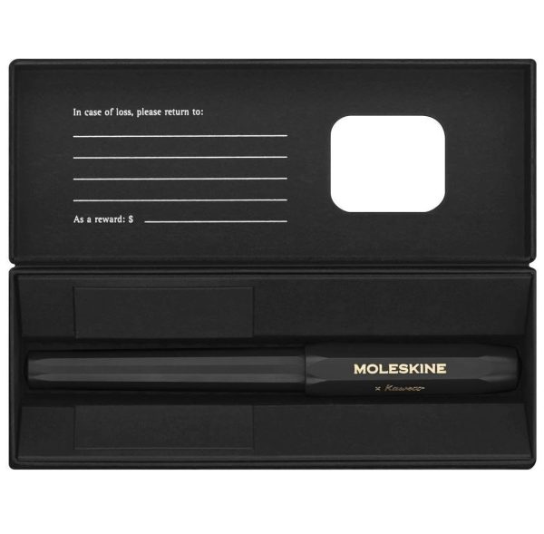 Moleskine x Kaweco, Penna Roller Ricaricabile in Plastica ABS, Nero Tratto Blu - immagine 2