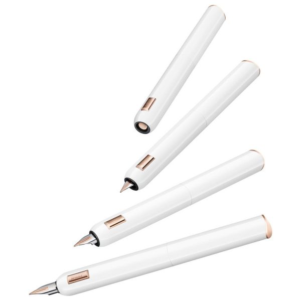 Penna Stilografica, Lamy Dialog con Pennino Oro Rosa 14kt. rientrante e Custodia in Pelle - immagine 6