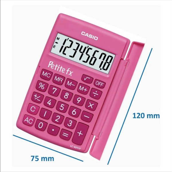 Calcolatrice Tascabile Casio LC-401LV Display 8 cifre, Petite fx Primary School - immagine 2