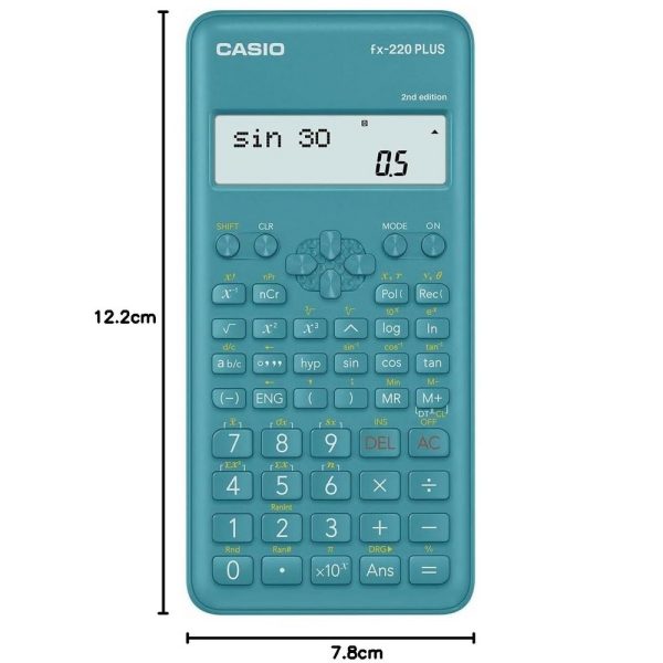 Calcolatrice Scientifica Casio fx-220 PLUS 2nd Edition 181 Funzioni Azzurra - immagine 6