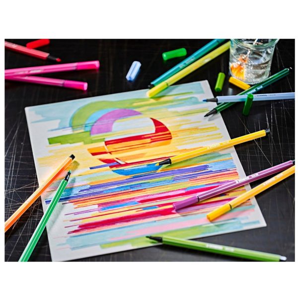 Stabilo Pen 68 Astuccio 8 Pennarelli Pastel Punta Media Acquarellabili - immagine 3