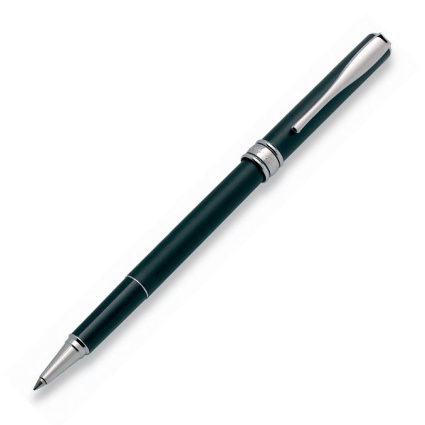 Penna Roller Aurora Magellano in Epoxi Nero Opaco con Finiture Cromate A72-C