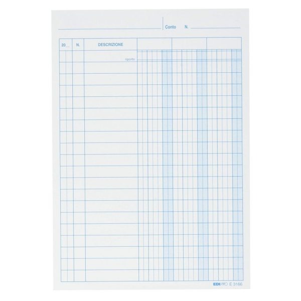 Blister 100 Schede a 3 Colonne Blu Ediprò 17 x 12 cm. E3166 - immagine 2