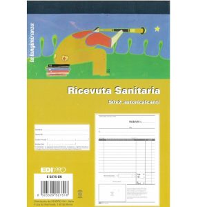 Scatola Blocchi Ricevute-Parcelle Sanitarie E5275CN A5 50x2 Ediprò