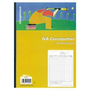 Confezione 10 Registri Iva corrispettivi Autoricalcanti 13 Mesi Ediprò E2104A