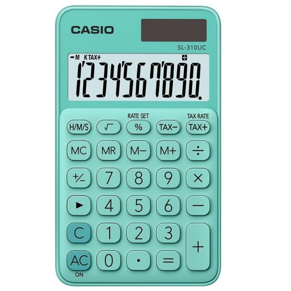 Calcolatrice Tascabile Casio SL-310UC 10 Cifre, Doppia Alimentazione - immagine 2