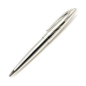 Penna a Sfera Waterman Carène: Silver Meridians ST con Finiture Argentate e Meccanismo Twist