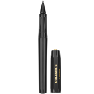 Moleskine x Kaweco, Penna Roller Ricaricabile in Plastica ABS, Nero Tratto Blu