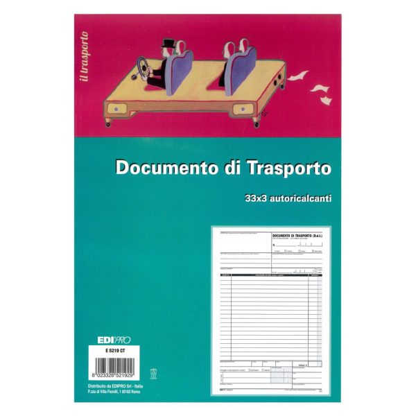 Blocco Documento di Trasporto - DDT E5219CT A4 33x3