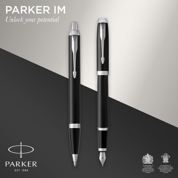 Parker IM Duo Pen Gift Set:Stilografica,e Sfera Lacca Black con Astuccio Portapenna - immagine 2