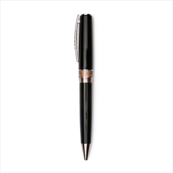 Penna a Sfera Pineider"La Grande Bellezza Rock"Black Rose Gold Trims Black In Confezione Regalo - immagine 5