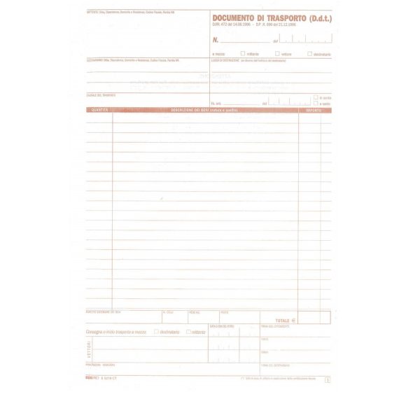 Blocco Documento di Trasporto - DDT E5219CT A4 33x3 - immagine 4