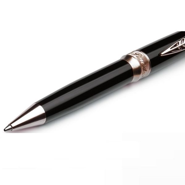 Penna a Sfera Pineider"La Grande Bellezza Rock"Black Rose Gold Trims Black In Confezione Regalo - immagine 3