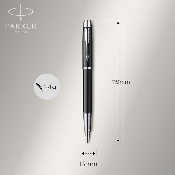 Parker IM Duo Pen Gift Set:Stilografica,e Sfera Lacca Black con Astuccio Portapenna - immagine 6