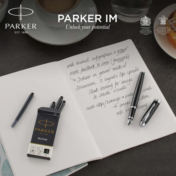 Parker IM Duo Pen Gift Set:Stilografica,e Sfera Lacca Black con Astuccio Portapenna - immagine 4