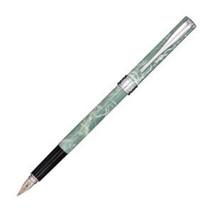 Aurora Stilografica Magellano In Lacca Screziata Azzurra con Finiture Cromate A18-CA