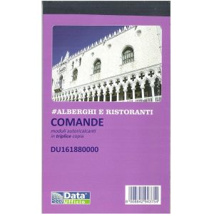 Blocco Comande da 25 Fogli x 3 Copie Autoricalcanti Data Ufficio DU161880000