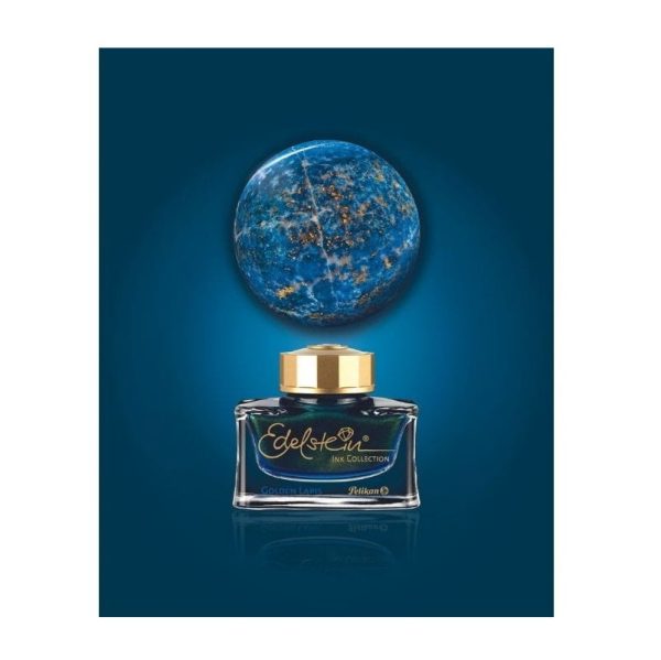 Set Regalo Stilografica Pelikan M200 F Golden Lapis+Inchiostro Edelstein Special 2024 - immagine 6