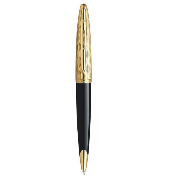 Set Penna a Sfera Waterman Carene Deluxe Laque Gold Plated con Taccuino - immagine 2