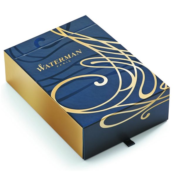 Set Penna a Sfera Waterman Carene Deluxe Laque Gold Plated con Taccuino - immagine 5