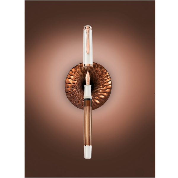 Stilografica Pelikan M200 Copper Rose Gold con Pennino Tratto Medio - immagine 2