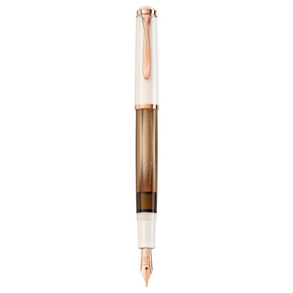 Stilografica Pelikan M200 Copper Rose Gold con Pennino Tratto Medio - immagine 3
