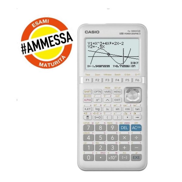 Calcolatrice Grafica Casio SENZA CAS (Ammessa agli Esami) fx-9860 GIII