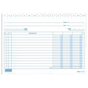 Blister 100 Schede a 3 Colonne Blu Ediprò 15 x 21 cm. E3259