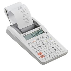 Casio Calcolatrice  Scrivente Portatile 12 Cifre HR-8RCE Bianca