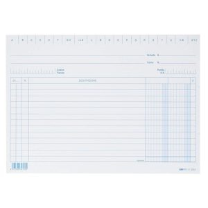Blister 100 Schede a 2 Colonne Blu Ediprò 15 x 21 cm. E3253