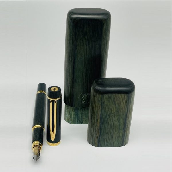 Kit Stilo + Sfera Waterman Man 100 Legno in Radica Verde e Portapenne a Corredo - immagine 3