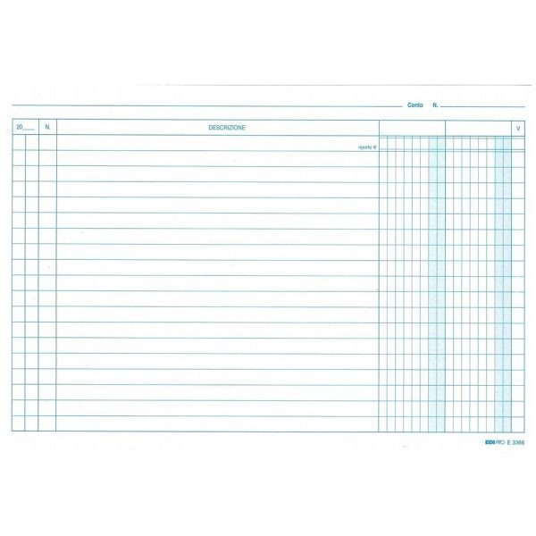 Blister 100 Schede a 2 Colonne Blu Ediprò 17 x 24 cm. E3366 - immagine 3