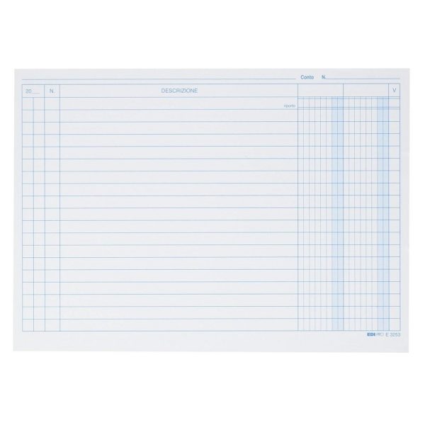 Blister 100 Schede a 2 Colonne Blu Ediprò 15 x 21 cm. E3253 - immagine 3