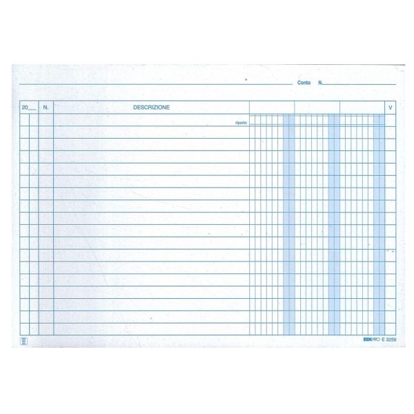 Blister 100 Schede a 3 Colonne Blu Ediprò 15 x 21 cm. E3259 - immagine 3