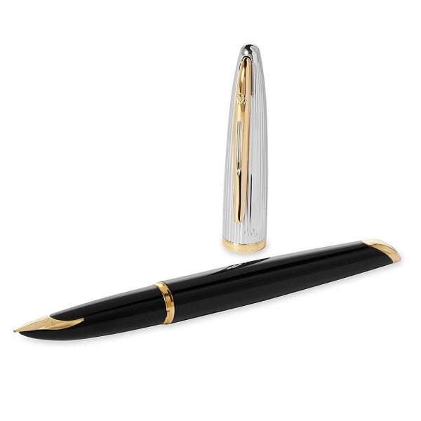 Penna Stilografica,Waterman Carène Deluxe Pennino Oro 23kt Fine in Confezione Regalo