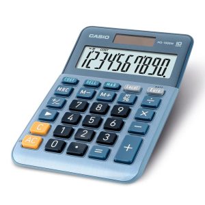 Calcolatrice da Tavolo Casio MS-100EM Display a 10 Cifre Doppia Alimentazione