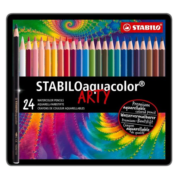 STABILOaquacolor-Matita Colorata Acquarellabile-ARTY-Scatola in Metallo - immagine 5