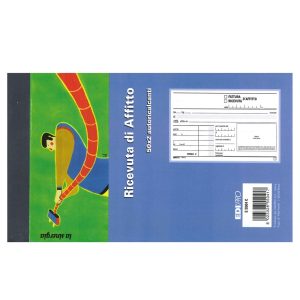 Blocchi Ricevute Affitto 50x2 Autoricalcanti Formato 9,9x17cm,Ediprò E5504C