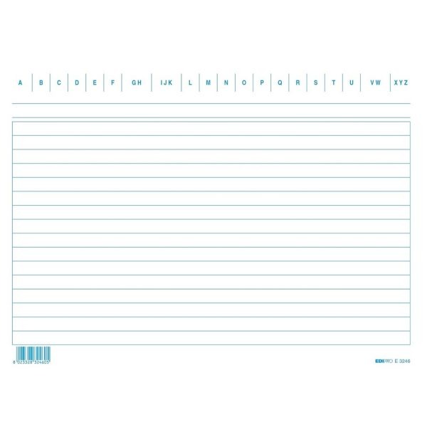 Blister 100 Schede a Righe Blu Ediprò 15 x 21 cm. E3246 - immagine 3