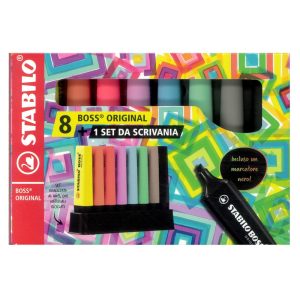 Desk-Set Stabilo Evidenziatore "BOSS ORIGINAL"8 Colori assortiti 2 + 4 + 1 +1