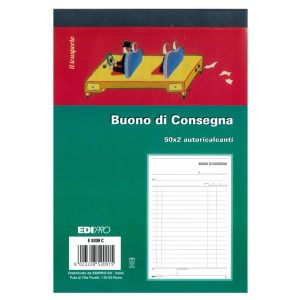 Blocco Buono di Consegna Ediprò E5209C 15x21cm.Autoricalcante 50x2 Copie