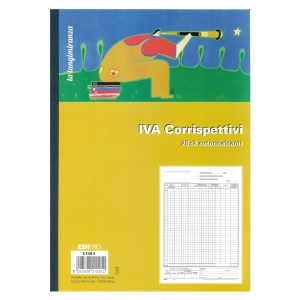 Confezione 10 Registri Iva corrispettivi Autoricalcanti 25 Mesi Ediprò E2102A